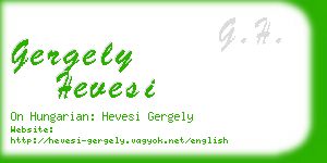 gergely hevesi business card